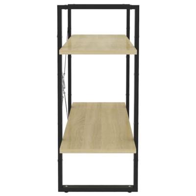 Boekenkast met 2 schappen 80x30x70 cm spaanplaat sonoma eiken