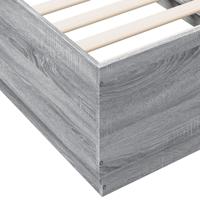 Bedframe met LED-verlichting bewerkt hout grijs sonoma 75x190cm - thumbnail