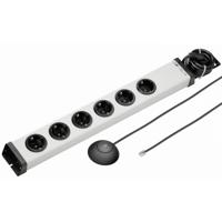 Ehmann 0200c00062381 Stekkerdoos met schakelaar 6-voudig Grijs Randaarde stekker 1 stuk(s) - thumbnail