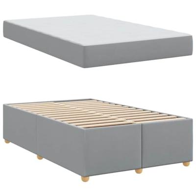 Bedframe met matras Anders Lichtgrijs 120 x 200 cm Stof