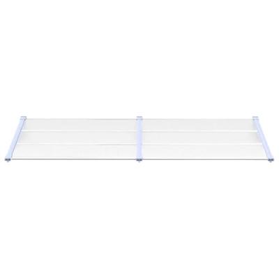 VidaXL Deurluifel 239x90 cm polycarbonaat grijs en transparant