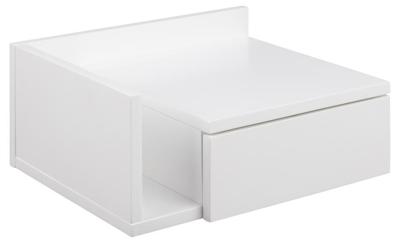 Bendt Zwevend Nachtkastje 'Cecilie' met vakje, kleur Wit