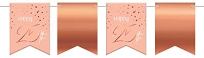 Vlaggenlijn 25 Jaar Roze/Roségoud - 6 Meter