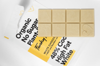 Funky Fat Choc Biologische White Chocolate + MCT And Bourbon Vanilla 50 Gram - thumbnail
