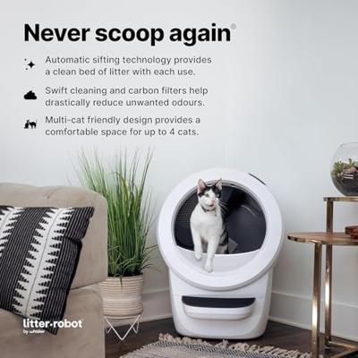 Litter-Robot 4 automatische zelfreinigende kattenbak wit - thumbnail