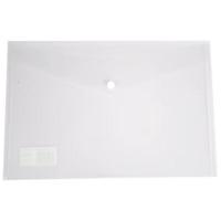 Documentenmap, A3, transparante PP, velcro sluiting, pak van 5 stuks - thumbnail