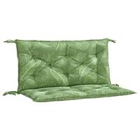 VidaXL Tuinbankkussens 2 st bladpatroon 100x50x7 cm stof - thumbnail
