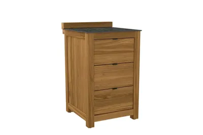 Passion Grills | Buitenkeuken Onderdeel | Milano Buitenkeukenkast 3 Lades | 58 x 63 cm | Belgium Dark Grey