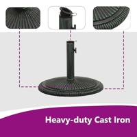 VidaXL Parasolvoet 45x45x30 cm gietijzer groen - thumbnail