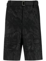 Sacai belted embroidered bermuda shorts - Black - thumbnail