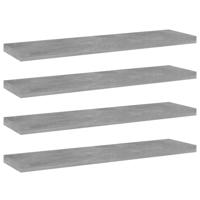 Wandschappen 4 st 40x10x1,5 cm bewerkt hout betongrijs - thumbnail