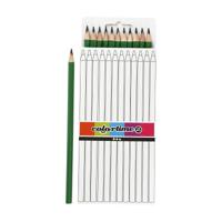 Creativ Company Driehoekige kleurpotloden - groen, 12st. - thumbnail