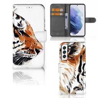 Hoesje Samsung Galaxy S22 Watercolor Tiger - thumbnail