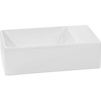 Ben Stelvio witte fontein met Xtra glaze+ en doorslaanbaar kraangat 40x23x12 cm - thumbnail