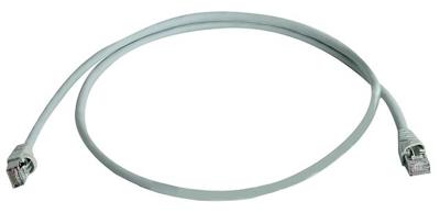 Telegärtner 100008028 RJ45 Netwerkkabel, patchkabel CAT 6A S/FTP 0.25 m Grijs Afgeschermd (dubbel), Snagless, Vlambestendig 1 stuk(s)