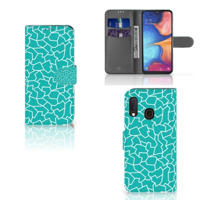 Samsung Galaxy A20e Hoesje Cracks Blue Samsung Galaxy A20e Hoesje Cracks Blue