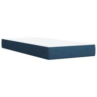 Boxspring met matras stof blauw 100x200 cm - thumbnail