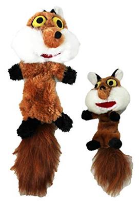 PAWISE Funky Fox Pluche speelgoed voor honden, grote ogen, 29 cm
