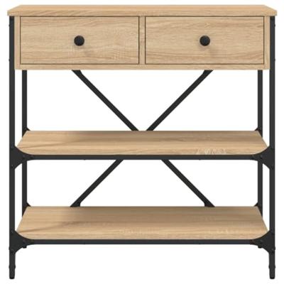 Wandtafel 75x34,5x75 cm bewerkt hout sonoma eikenkleurig