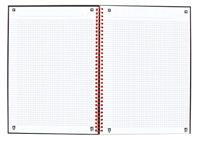 Oxford BLACK N&apos; RED spiraalblok karton, 140 bladzijden ft A4, geruit 5 mm - thumbnail