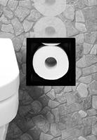 Looox Closed Inbouw Reserverolhouder 17.3x74x14cm - 6 rollen - zwart mat cl1-mz - thumbnail