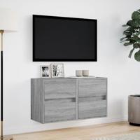 Tv-wandmeubels met LED 2 st 41x31x45 cm grijs sonoma eikenkleur - thumbnail