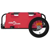 Fietstrailer oxford stof en ijzer rood - thumbnail