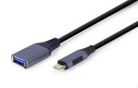 GEMBIRD ADAPTADOR USB-C - USB 3.0 OTG SPACE GREY A-USB3C-OTGAF-01 - thumbnail