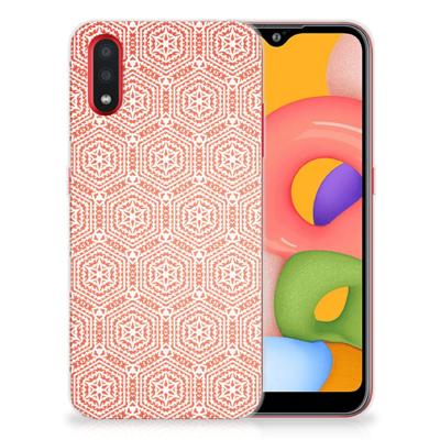 Samsung Galaxy A01 | TPU bumper | Pattern Orange
