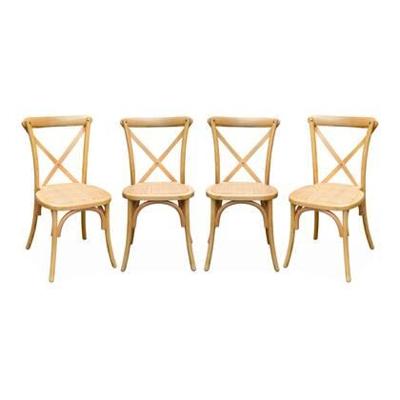 sweeek - Vintage houten bistrostoel (set van 4)