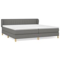 Boxspring met matras stof donkergrijs 200x200 cm - thumbnail