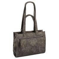 shopper schoudertas LAKE met laptopvak grijs - thumbnail