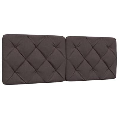 Bedframe met LED zonder matras 140x200 cm stof donkerbruin