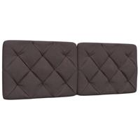 Bedframe met LED zonder matras 140x200 cm stof donkerbruin - thumbnail