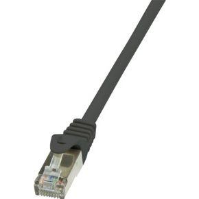 LogiLink CP1063S RJ45 Netwerkkabel, patchkabel CAT 5e F/UTP 3.00 m Zwart Snagless 1 stuk(s)