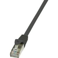 LogiLink CP1063S RJ45 Netwerkkabel, patchkabel CAT 5e F/UTP 3.00 m Zwart Snagless 1 stuk(s) - thumbnail