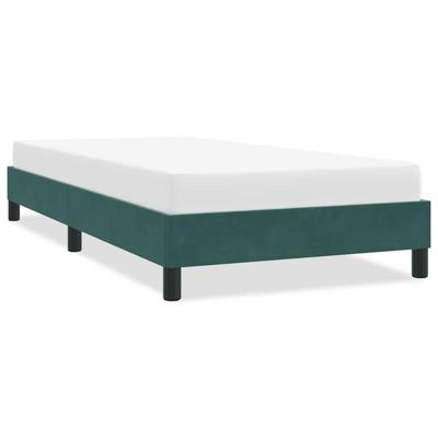 Bedframe zonder matras 80x220 cm fluweel donkergroen Bedframe zonder matras 80x220 cm fluweel donkergroen