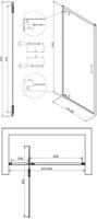 Saqu Rambla draaideur met omkeerbare draairichting 90x200cm mat zwart - thumbnail