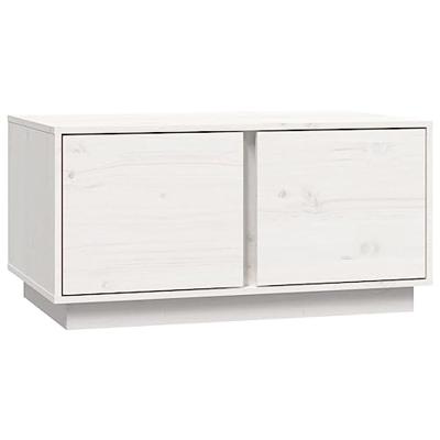 Salontafel 80x50x40 cm massief grenenhout wit