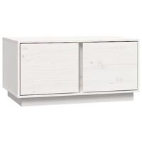 Salontafel 80x50x40 cm massief grenenhout wit - thumbnail