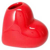 Home & Styling Vaas hart rood 12cm - thumbnail