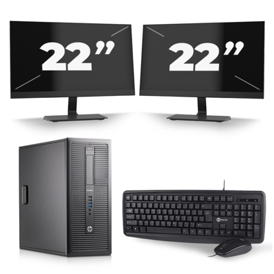 HP EliteDesk 800 G1 Tower - Intel Core i7-4e Generatie - 16GB RAM - 256GB SSD - Windows 10 + 2x 22 inch Monitor HP EliteDesk 800 G1 Tower - Intel Core i7-4e Generatie - 16GB RAM - 256GB SSD - Windows 10 + 2x 22 inch Monitor