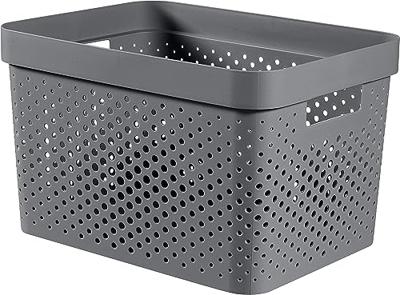 Curver Infinity Dots Opbergbox 17L Antraciet Curver Infinity Dots Opbergbox 17L Antraciet