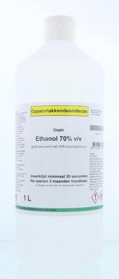 Orphi Alcohol ethanol 70% gedenatureerd 10% 1 Liter Orphi Alcohol ethanol 70% gedenatureerd 10% 1 Liter