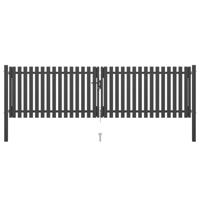 Tuinhekpoort staal 400x75 cm antraciet - thumbnail