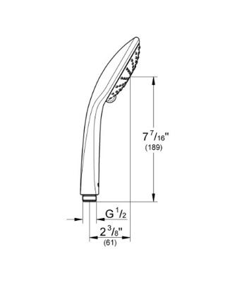 GROHE Euphoria handdouche 11cm 2 straalsoorten chroom 27238000 GROHE Euphoria handdouche 11cm 2 straalsoorten chroom 27238000