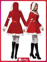 Kerstvrouw jurkje - thumbnail