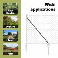 VidaXL Afrasteringspaal grijs 10 x 1,5 m (60 x 60 mm gaas) - thumbnail