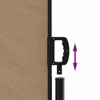 Windscherm uittrekbaar 160x600 cm taupe - thumbnail