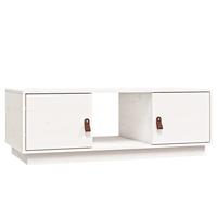 Salontafel 100x50x35 cm massief grenenhout wit - thumbnail